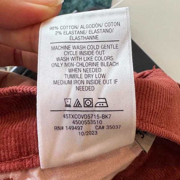 Joe's Jeans Brick Corduroy High-Rise Flare Pants Burnt Orange size 30 - Picture 9 of 9